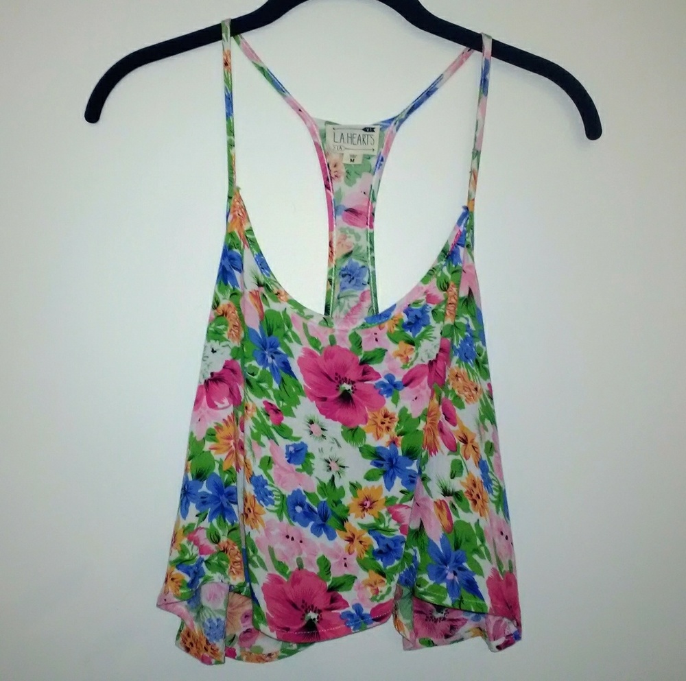 LA Hearts Floral tank